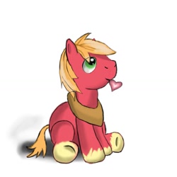 Size: 1181x1181 | Tagged: safe, artist:smehoon, derpibooru import, big macintosh, earth pony, pony, heart, male, solo, stallion