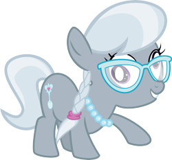 Size: 8992x8383 | Tagged: safe, artist:chezne, derpibooru import, silver spoon, pony, absurd resolution, derp, female, glasses, simple background, solo, transparent background, vector