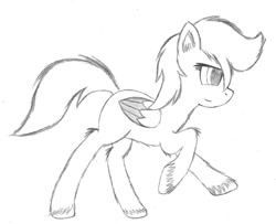 Size: 1032x837 | Tagged: safe, artist:liquidarrow-x, derpibooru import, scootaloo, hooves, monochrome, running, solo, unshorn fetlocks