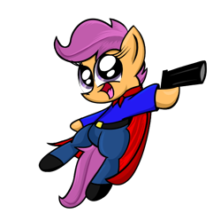 Size: 538x536 | Tagged: safe, artist:daniel-sg, derpibooru import, scootaloo, cute, cutealoo, i wanna be the guy, solo, the kid, this will end in tears and/or death and/or covered in tree sap