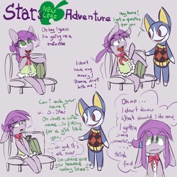 Size: 1000x1000 | Tagged: safe, artist:starlightspark, derpibooru import, rover, oc, oc:starlight spark, semi-anthro, animal crossing, creepy, crossover, cute, tumblr