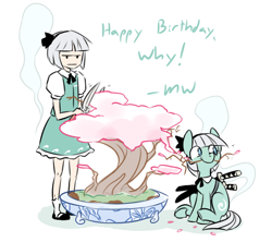 Size: 666x592 | Tagged: safe, artist:modern-warmare, derpibooru import, human ponidox, konpaku youmu, ponified, touhou