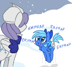 Size: 553x515 | Tagged: safe, artist:modern-warmare, derpibooru import, cirno, erfrap, letty whiterock, ponified, touhou