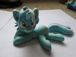 Size: 500x375 | Tagged: safe, lyra heartstrings, pony, unicorn, female, green coat, horn, mare, sculpture, two toned mane