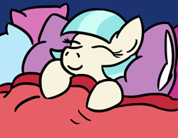 Size: 968x751 | Tagged: safe, artist:jargon scott, coco pommel, bed, pillow, sleeping, solo