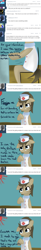 Size: 465x2820 | Tagged: safe, artist:lilliesinthegarden, doctor whooves, ask, comic, crossdressing, nurse, nurse turner, tumblr