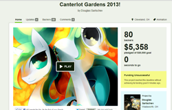 Size: 1053x670 | Tagged: safe, pony, canterlot gardens, fail, kickstarter, mane