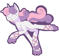 Size: 1408x1329 | Tagged: safe, artist:dozymouse, derpibooru import, sweetie belle, cute, happy, roller skates, skates, skating, solo