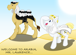 Size: 2000x1450 | Tagged: safe, artist:adminindisguise, derpibooru import, camel, 1910s, 20th century, arab revolt, archaeologist, explorer, frontline leader, jambiya, lawrence of arabia, ponified, world war i