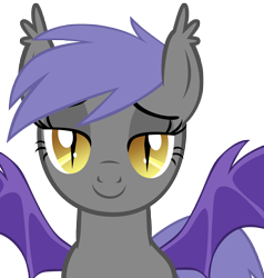 Size: 4500x4725 | Tagged: safe, artist:equestria-prevails, artist:zee66, derpibooru import, oc, oc only, oc:midnight blossom, bat pony, pony, absurd resolution, bedroom eyes, simple background, solo, transparent background, vector