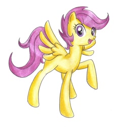 Size: 934x995 | Tagged: safe, artist:danmakuman, scootaloo, pegasus, pony, solo