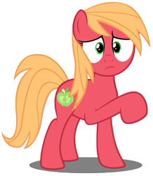 Size: 4810x5509 | Tagged: safe, artist:overmare, derpibooru import, big macintosh, macareina, absurd resolution, implied transformation, implied transgender transformation, rule 63, simple background, solo, transparent background, vector