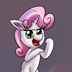 Size: 800x800 | Tagged: safe, artist:senx, derpibooru import, sweetie belle, pony, unicorn, female, filly, solo