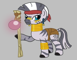 Size: 576x450 | Tagged: safe, artist:death-driver-5000, zecora, zebra, crossover, guru, sly cooper, the guru