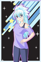 Size: 1000x1500 | Tagged: safe, artist:zantyarz, cloudchaser, clothes, humanized, off shoulder