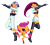 Size: 1131x1024 | Tagged: safe, derpibooru import, scootaloo, belly button, chickun, clothes, exploitable meme, forced meme, james, jessie, meme, meowth, midriff, pokémon, skirt, team rocket