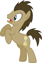 Size: 2909x4276 | Tagged: safe, artist:silentmatten, derpibooru import, doctor whooves, absurd resolution, rearing, simple background, solo, transparent background, vector