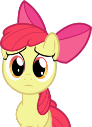 Size: 3588x4958 | Tagged: safe, artist:the-crusius, apple bloom, reaction image, sad, simple background, transparent background, vector