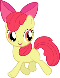 Size: 3223x4178 | Tagged: safe, artist:redpandapony, apple bloom, simple background, transparent background, trotting, vector