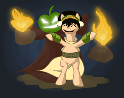 Size: 1024x810 | Tagged: safe, derpibooru import, avatar the last airbender, ponified, the melon lord, toph bei fong