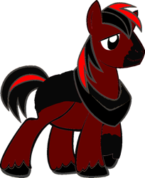 Size: 806x990 | Tagged: safe, artist:mylittlewolfie, derpibooru import, oc, oc only, donut steel, familiar, recolor, red and black oc, simple background, solo, transparent background, vector