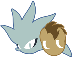 Size: 850x681 | Tagged: safe, artist:fuzon-s, doctor whooves, crossover, duo, logo, silver the hedgehog, simple background, sonic the hedgehog (series), style emulation, transparent background