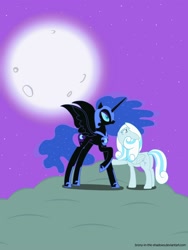 Size: 1500x2000 | Tagged: safe, artist:brony-in-the-shadows, derpibooru import, nightmare moon, oc, oc:snowdrop, older