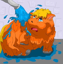 Size: 836x847 | Tagged: safe, derpibooru import, fluffy pony, fluffy pony original art, neutral, solo, washing