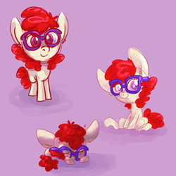 Size: 1000x1000 | Tagged: safe, artist:ponygoggles, twist, cute, glasses, solo