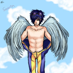 Size: 1024x1024 | Tagged: safe, artist:lordzero-bros, derpibooru import, soarin', humanized, winged humanization