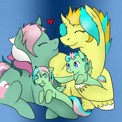 Size: 2000x2000 | Tagged: safe, artist:nissatron5000, derpibooru import, fizzy, oc, oc:sweet dream, eyes closed, female, foal, heart, lesbian, magical lesbian spawn, offspring, parent:fizzy, parent:oc:sweet dream, parents:canon x oc, shipping