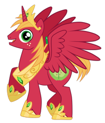 Size: 3000x3500 | Tagged: safe, artist:kitkattles, derpibooru import, big macintosh, alicorn, pony, princess big mac, race swap, simple background, solo, transparent background, vector