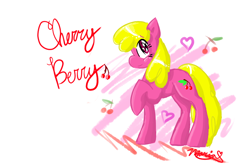 Size: 960x640 | Tagged: safe, artist:mapleshademaria, cherry berry, pony, mane, solo