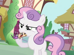 Size: 800x600 | Tagged: safe, artist:sweetieburger, edit, edited screencap, screencap, sweetie belle, april fool, the april fool, the fairly oddparents