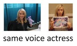 Size: 600x360 | Tagged: safe, ashleigh ball, conspiracy, exploitable meme, same voice actor, tara strong