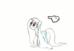 Size: 748x519 | Tagged: safe, artist:celerypony, oc, oc only, oc:celery, pony, unicorn, animated, boop, colored pupils, cursor, cute, disembodied hand, falling, female, frown, hand, legs in air, literal pushover, long mane, long tail, looking up, mare, ocbetes, on back, poking, pony tipping, rolling, simple background, smiling, solo, underhoof, white background