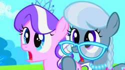 Size: 1266x713 | Tagged: safe, derpibooru import, screencap, diamond tiara, silver spoon, the cutie pox, cute, diamondbetes