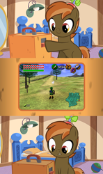 Size: 640x1080 | Tagged: safe, derpibooru import, button mash, button's odd game, meme, the legend of zelda