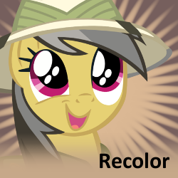 Size: 250x250 | Tagged: safe, daring do, pegasus, pony, clothes, recolor, solo, spoilered image joke