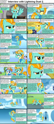 Size: 1282x2947 | Tagged: safe, derpibooru import, lightning dust, comic:celestia's servant interview, caption, comic, interview