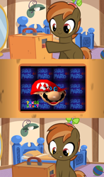 Size: 634x1080 | Tagged: safe, derpibooru import, button mash, button, button's odd game, colt, faic, mario, meme, nightmare fuel, nintendo, super mario 64, super mario bros., wat, wtf