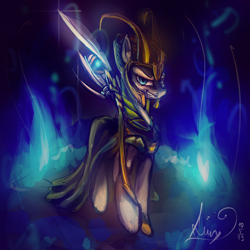 Size: 4000x4000 | Tagged: safe, artist:alumx, derpibooru import, pony, loki, mane, ponified