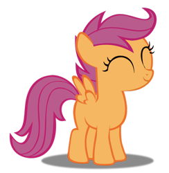 Size: 900x922 | Tagged: safe, artist:cassidycreations, derpibooru import, scootaloo, pegasus, pony, cute, cutealoo, eyes closed, female, filly, simple background, smiling, solo, transparent background, vector