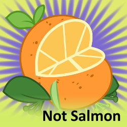 Size: 250x250 | Tagged: safe, not salmon, official spoiler image, orange frog, spoilered image joke, wat