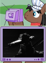 Size: 441x601 | Tagged: safe, derpibooru import, full steam, promontory, kaiju, exploitable meme, godzilla, godzilla (series), gojira, train, tv meme