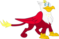 Size: 921x606 | Tagged: safe, artist:zarelthewinddragon, derpibooru import, oc, oc only, oc:thomas crimsonwing, griffon, simple background, solo, transparent background, vector