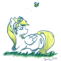 Size: 500x500 | Tagged: safe, artist:dunnowhattowrite, derpibooru import, oc, oc only, pegasus, pony, 30 minute art challenge, female, joyce, pregnant, solo