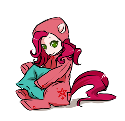 Size: 1280x1240 | Tagged: safe, artist:starshinebeast, derpibooru import, oc, oc only, butt flap, clothes, footed sleeper, pajamas, pillow, solo, starberry tart, tumblr