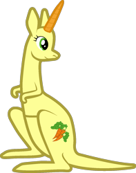 Size: 1057x1344 | Tagged: safe, derpibooru import, carrot top, golden harvest, kangaroo, forced meme, kangaroonicorn, meme, solo, species swap, wat