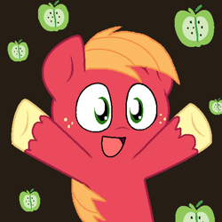 Size: 553x553 | Tagged: safe, artist:pupster0071, derpibooru import, big macintosh, earth pony, pony, male, nya, solo, stallion